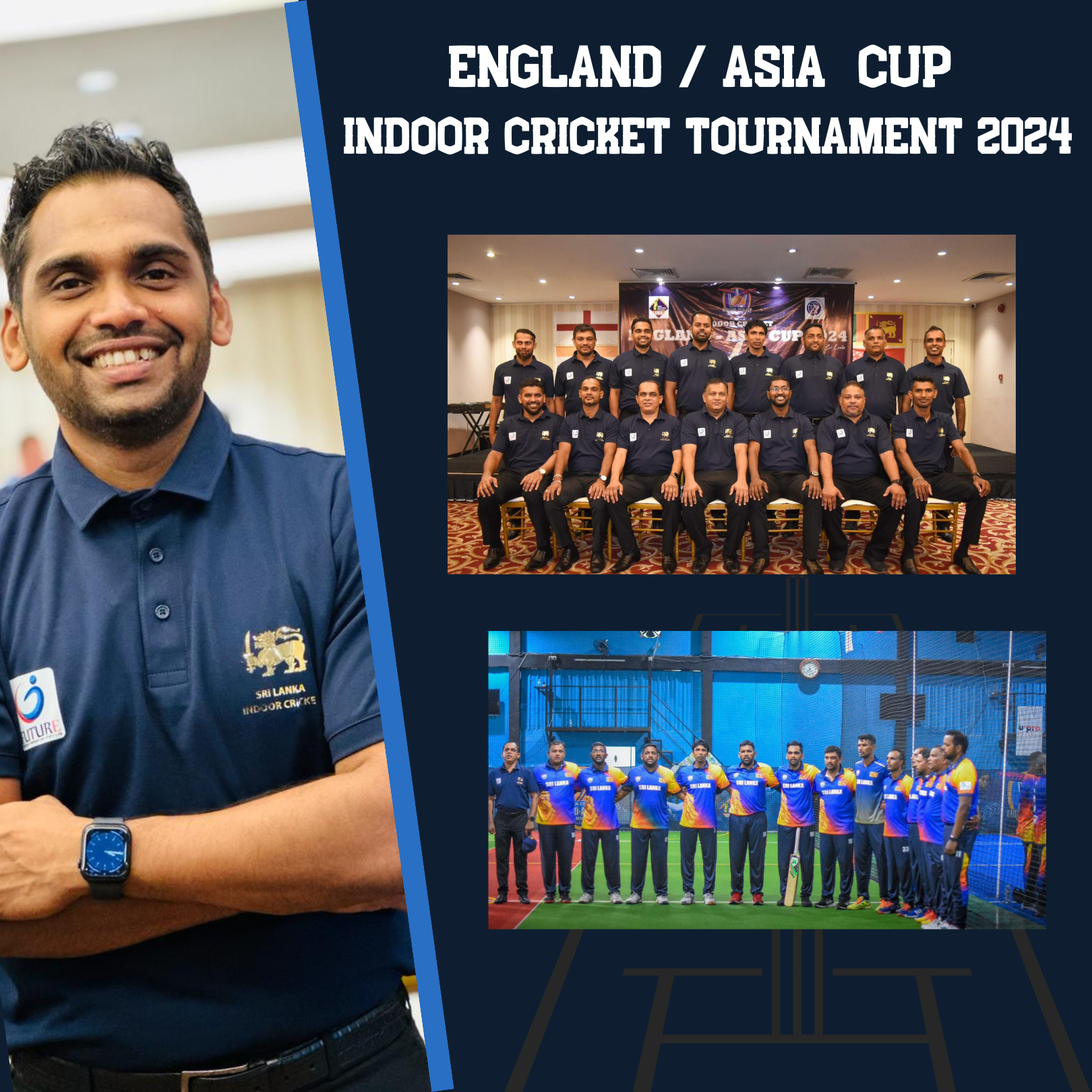 Our CEO at the England/Asia Cup Indoor Cricket Tournament 2024
